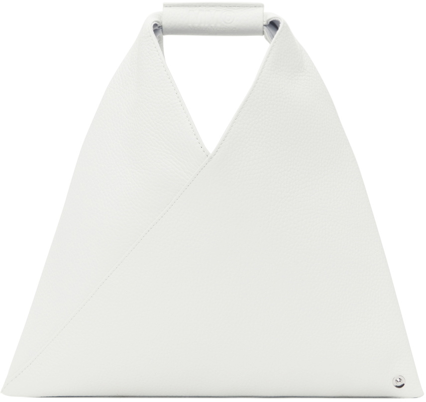 MM6 Maison Margiela White Mini Triangle Tote