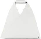 MM6 Maison Margiela White Mini Triangle Tote