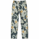 ERL Cargo Hibiscus Print Pant in Grey Hibiscus