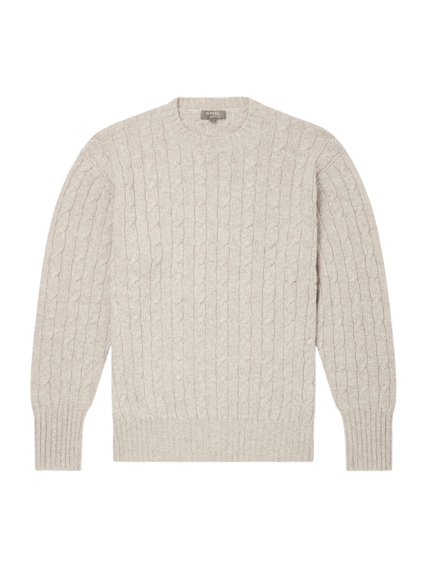 Photo: N.PEAL - Thames Cashmere Cable-Knit Sweater - Neutrals