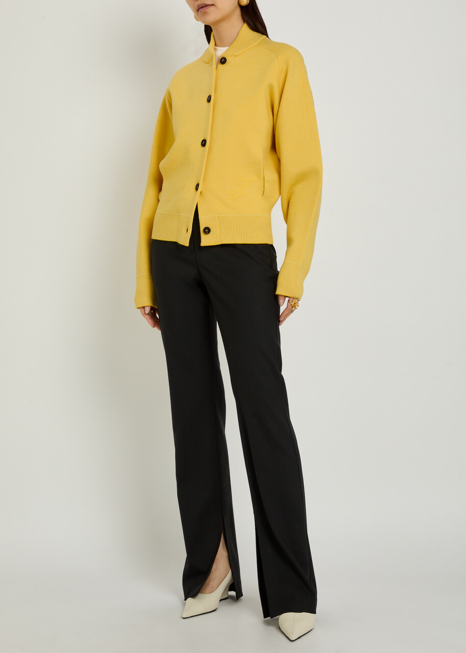 Jacquemus Le Cardigan Lavande Merino-blend Cardigan Yellow