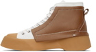 JW Anderson White & Brown Trainer Sneakers