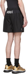 Versace Underwear Black Greca Shorts