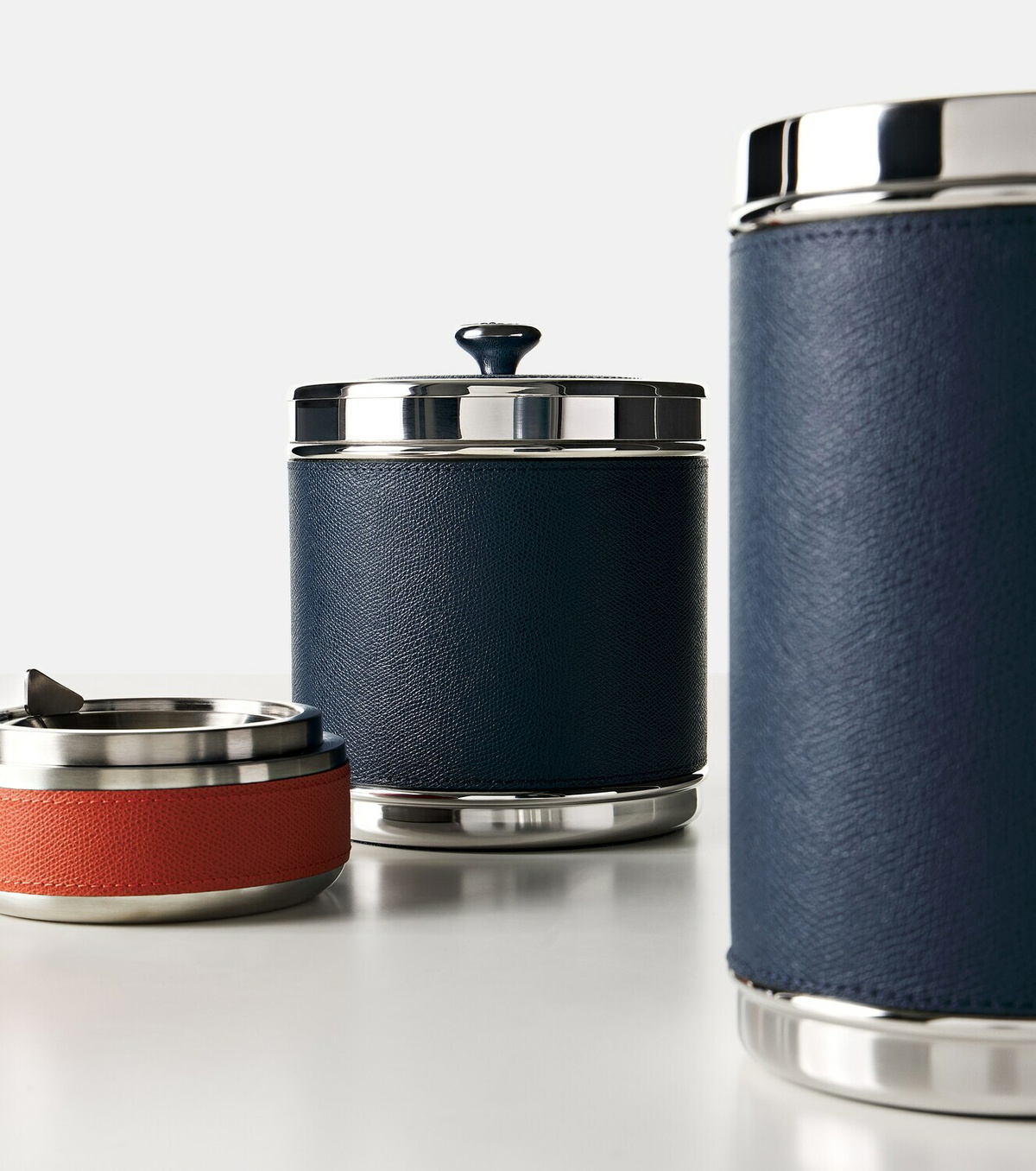 Giobagnara Ocean Small steel and leather ice bucket