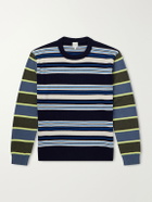 Paul Smith - Striped Wool and Cotton-Blend Sweater - Blue