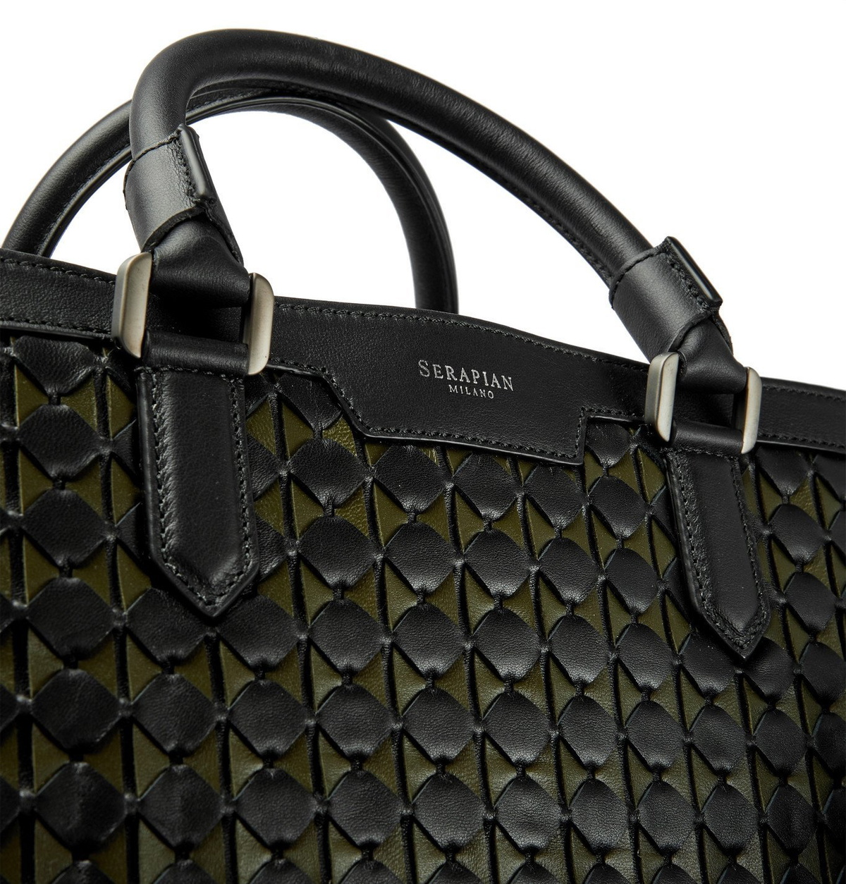 Serapian - Woven Leather Tote Bag - Green
