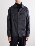 Slowear - Stretch-Wool Flannel Overshirt - Blue
