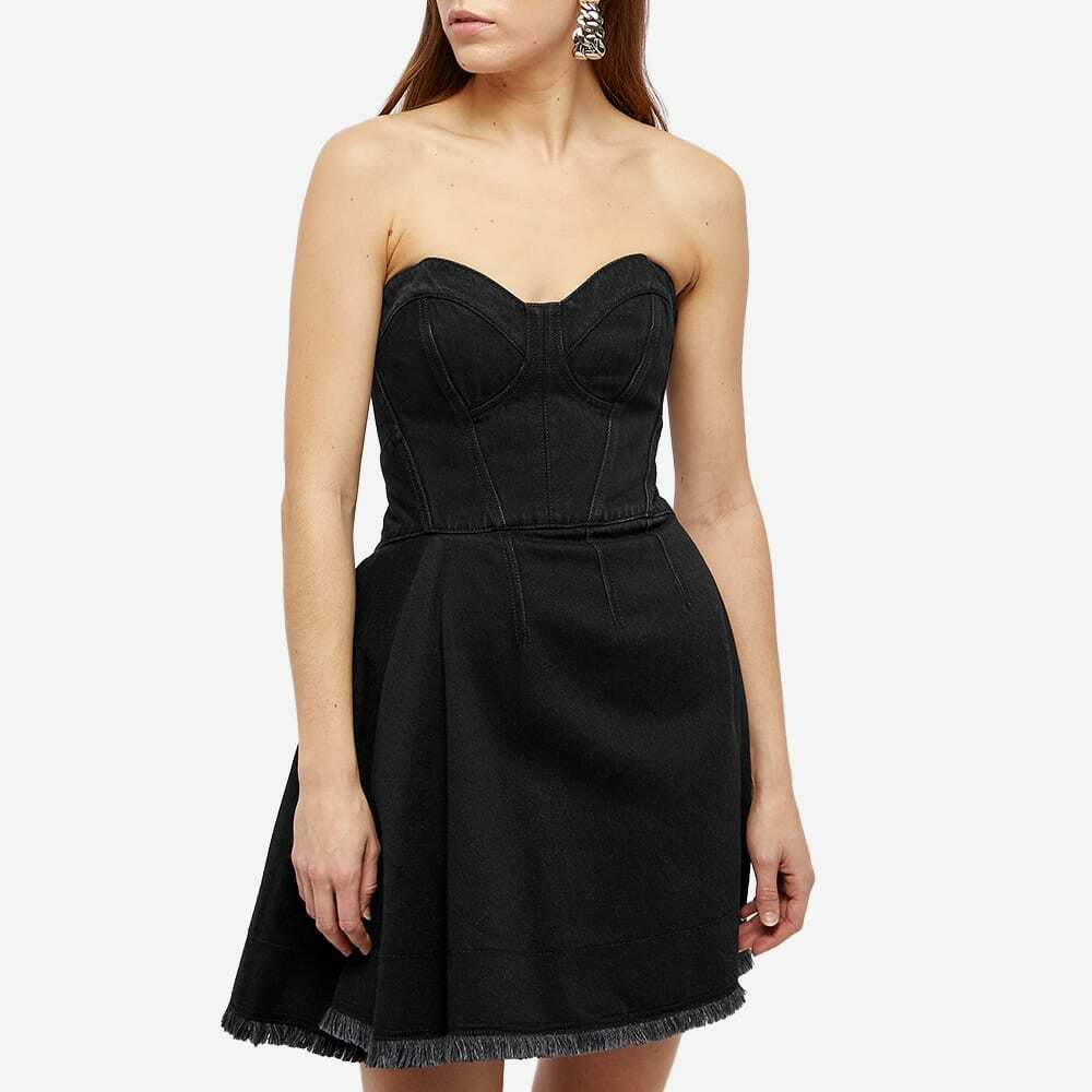 Denim Fashion Alexander Mcqueen Strapless Denim Dress Alexander
