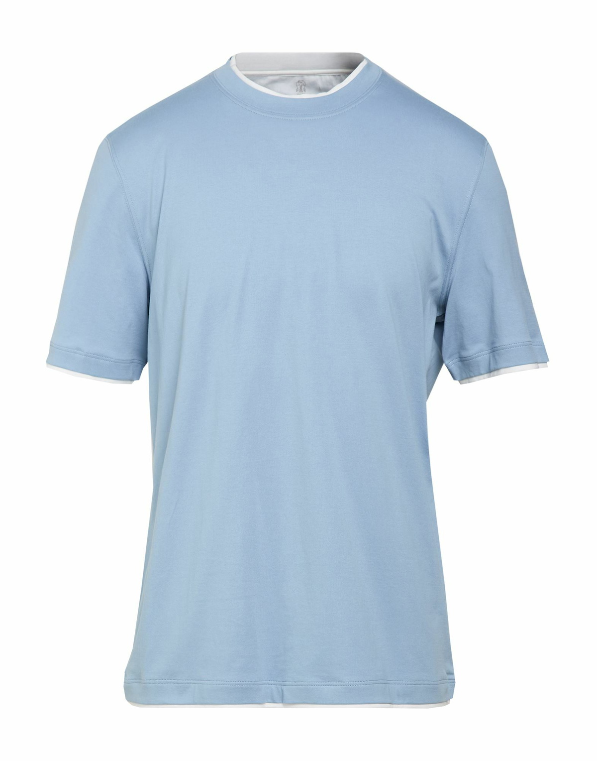 Brunello Cucinelli Mens T-shirt in Light blue
