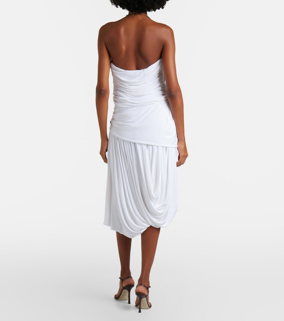 Christopher Esber Chime asymmetric draped jersey midi dress