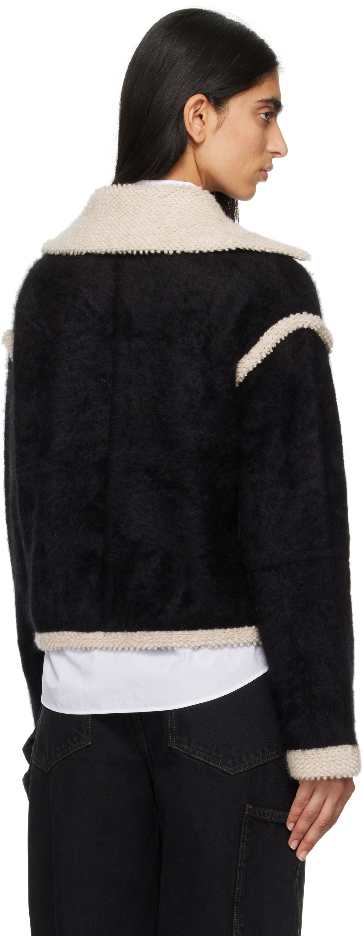 Guest in Residence Black Grizzly Bomber Jacket