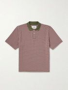 Corridor - Striped Cotton-Piqué Polo Shirt - Pink