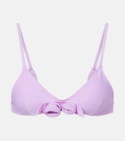 Coperni Flower floral-appliqué bikini top