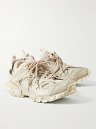 Balenciaga - Track Faded Nylon, Mesh and Rubber Sneakers - Neutrals