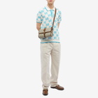 Gucci Men's GG Jacquard Buckle Messenger Bag in Tan