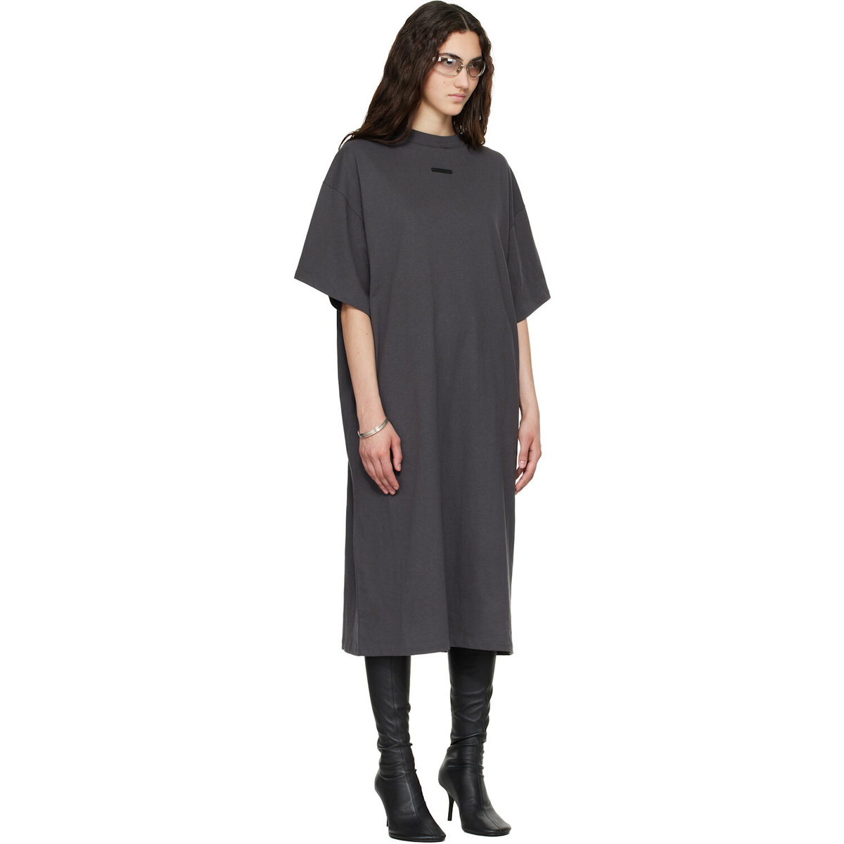Fear of God ESSENTIALS Gray Long T-shirt Midi Dress