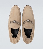 Lanvin - Suede loafers with metal detail
