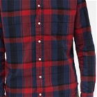 Gitman Vintage Men's Button Down Madras Check Shirt in Big Red