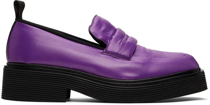 Photo: Marni Purple Padded Nylon Loafers