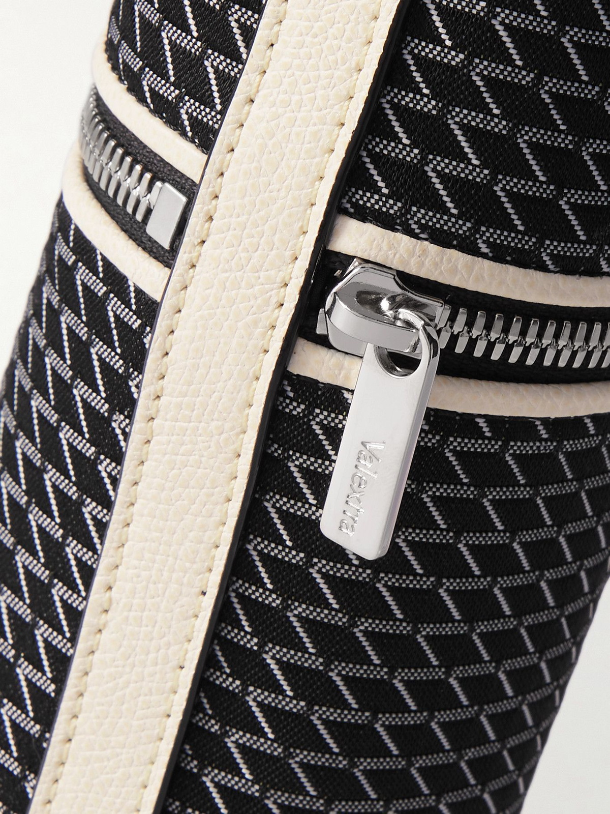 Valextra - Leather-Trimmed Canvas-Jacquard Tennis Ball Case