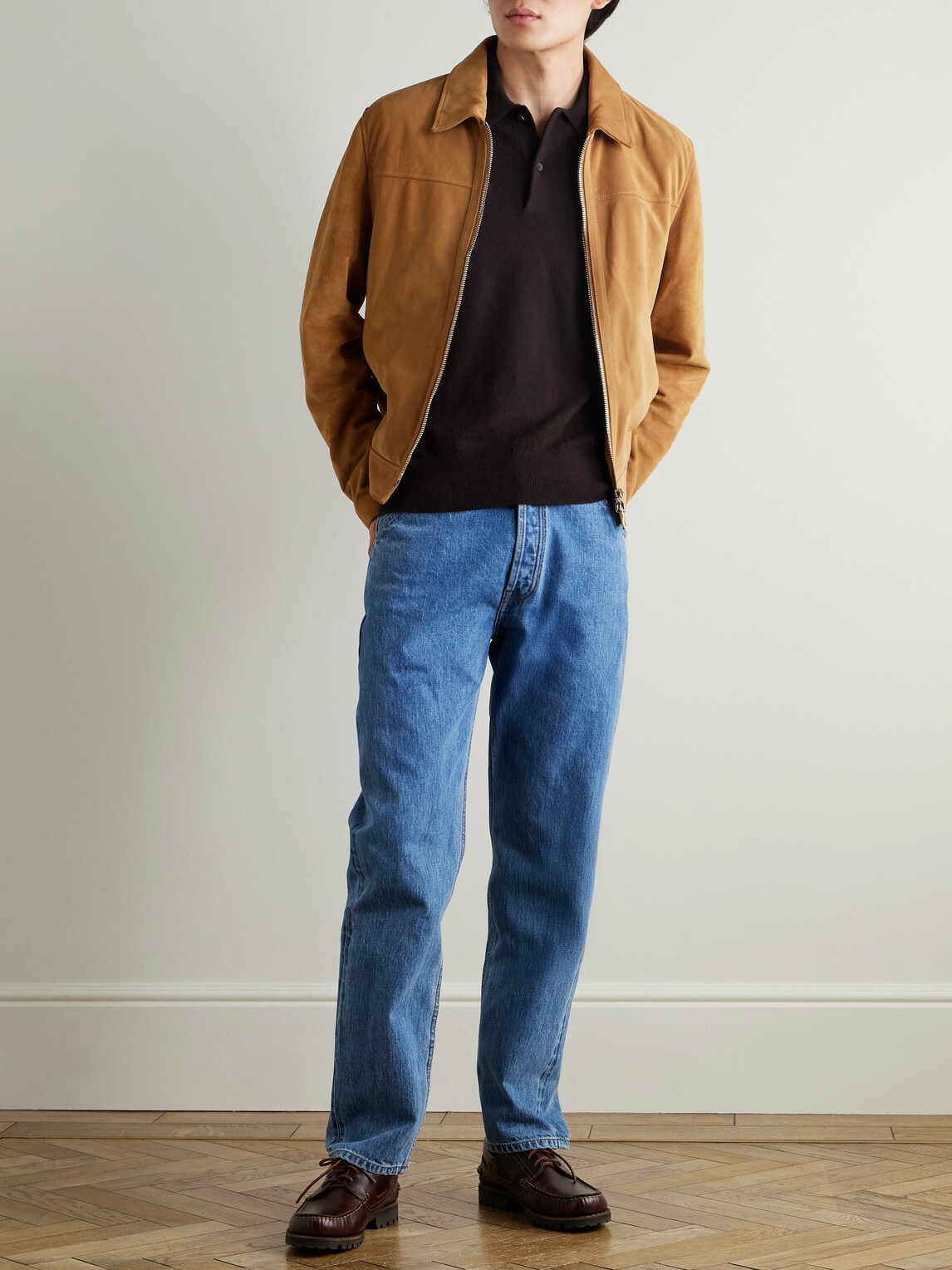 Mr P. - Cliff Cashmere Polo Shirt - Brown