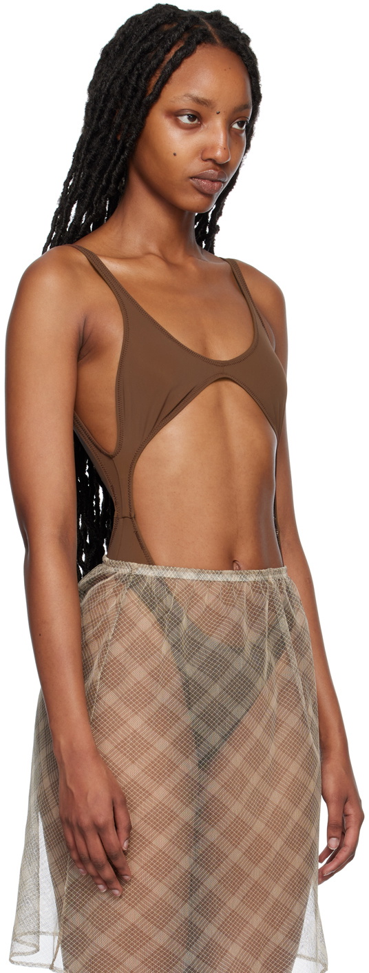 Maryam Nassir Zadeh Brown Emi Bodysuit Maryam Nassir Zadeh
