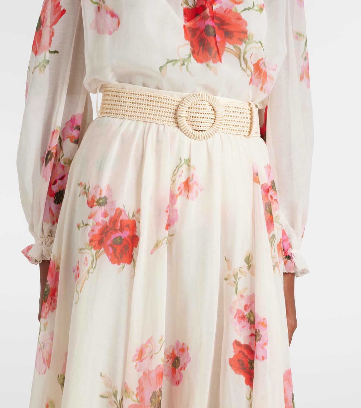 Zimmermann Lightburst floral cotton and silk maxi skirt