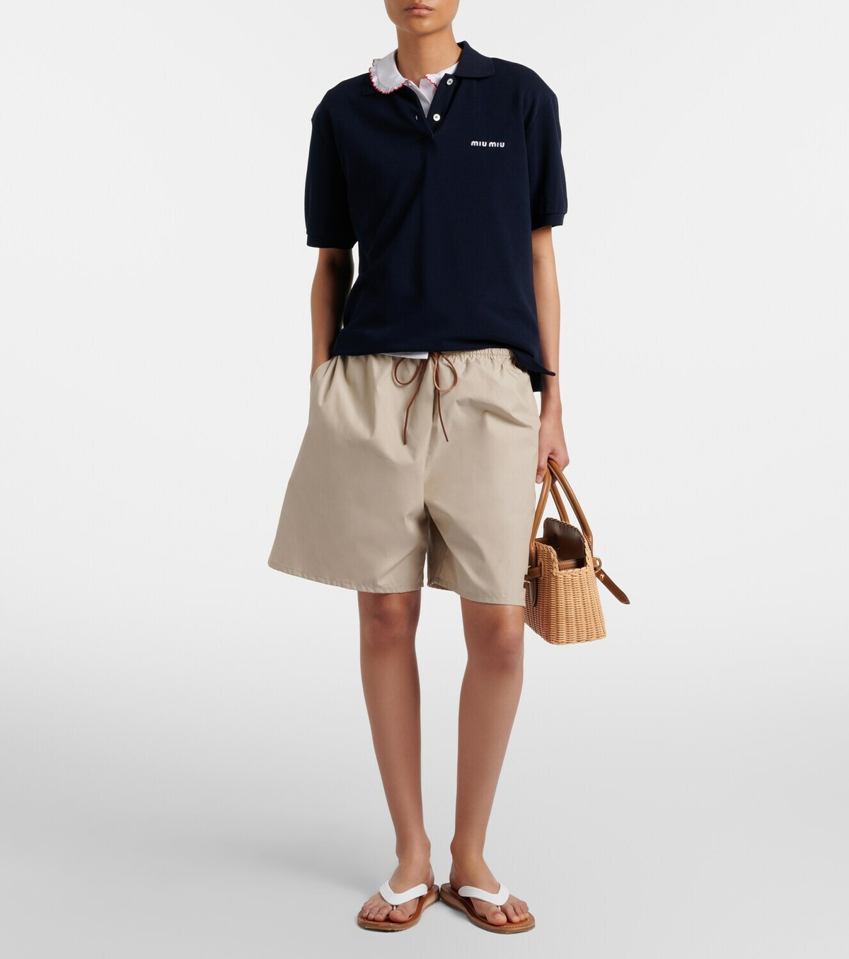 Miu Miu Aventure wicker top-handle bag