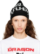 LU'U DAN Black & White 'L-D SHEISTY' Beanie