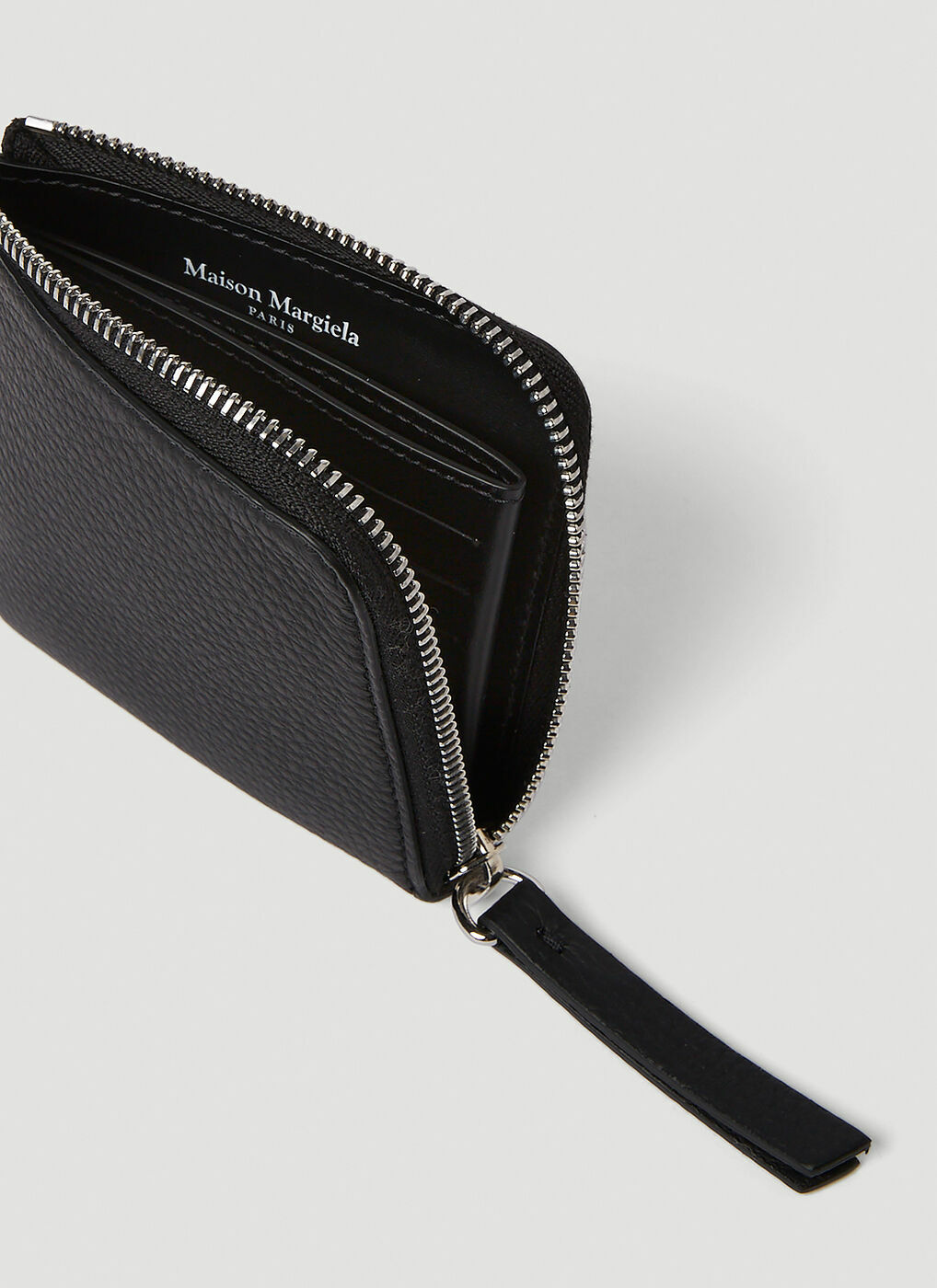 Logo Stitch Wallet in Black Maison Margiela