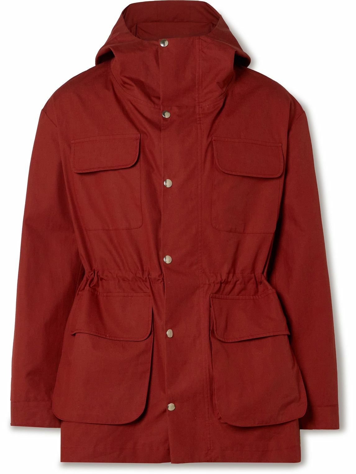 De Bonne Facture - Cotton-Canvas Hooded Parka - Red