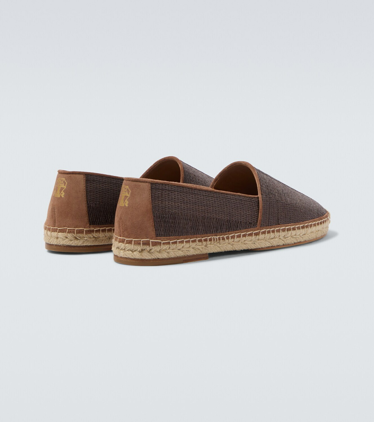 Brunello Cucinelli Leather-trimmed espadrilles