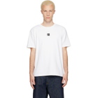 BALMAIN White Embroidered Logo T-shirt