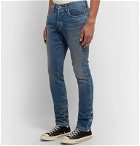 Rhude - Skinny-Fit Snap-Detailed Denim Jeans - Blue