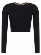 Elisabetta Franchi Jewel Zip Puller Cardigan
