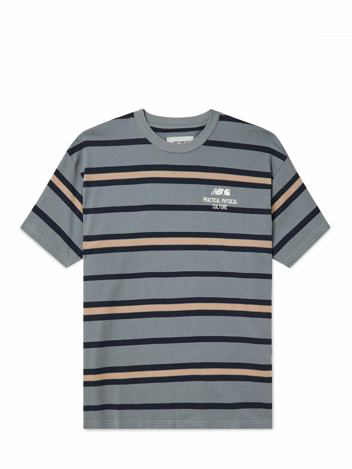 [CARHARTT]★SCULPTURE CENTER L/S T-SHIRT Carhartt WIP - New Balance Sculpture Center Striped Logo