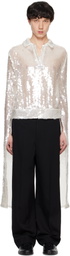 Coperni White Knotted Sequins Polo