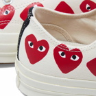 Comme des Garçons Play x Converse Chuck Taylor Multi Heart 1 Sneakers in Off White