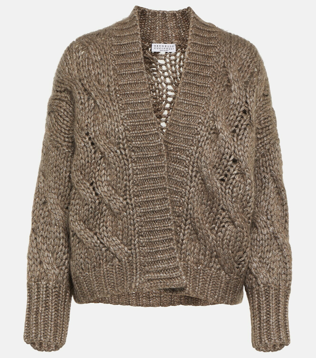 Brunello Cucinelli Cable-knit mohair-blend cardigan