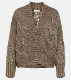 Brunello Cucinelli Cable-knit mohair-blend cardigan