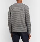 Mr P. - Striped Cotton and Wool-Blend Jersey T-Shirt - Gray
