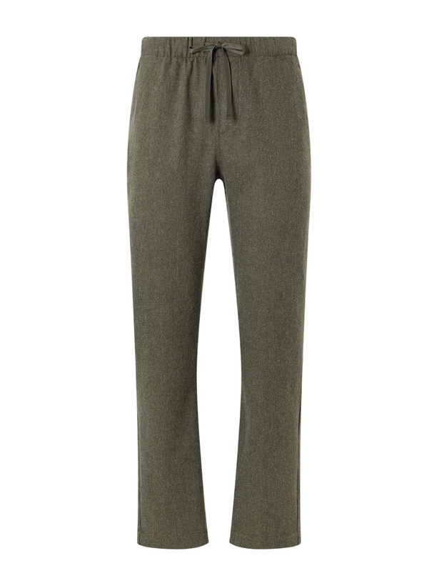 Photo: Hartford - Joggy Straight-Leg Wool Woven Trousers - Green