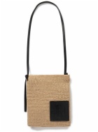Jil Sander - Leather-Trimmed Raffia Messenger Bag