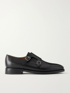 MORJAS - Leather Monk-Strap Shoes - Black