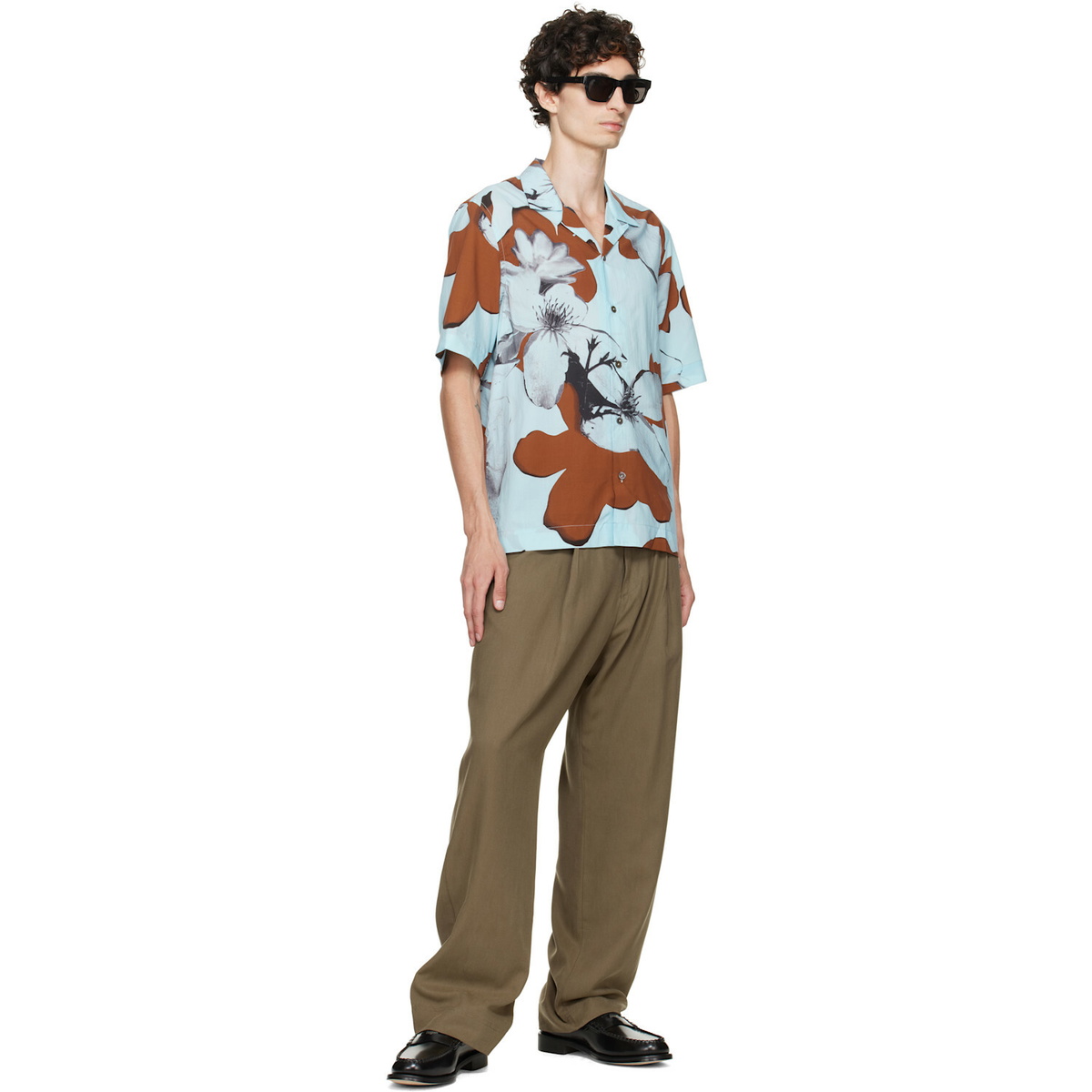 Paul Smith Blue Floral Print Shirt