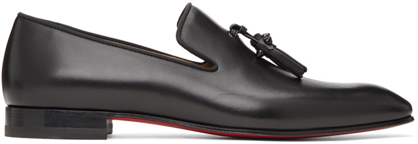 Christian Louboutin Black Dandelion Tassel Flat Loafers Christian