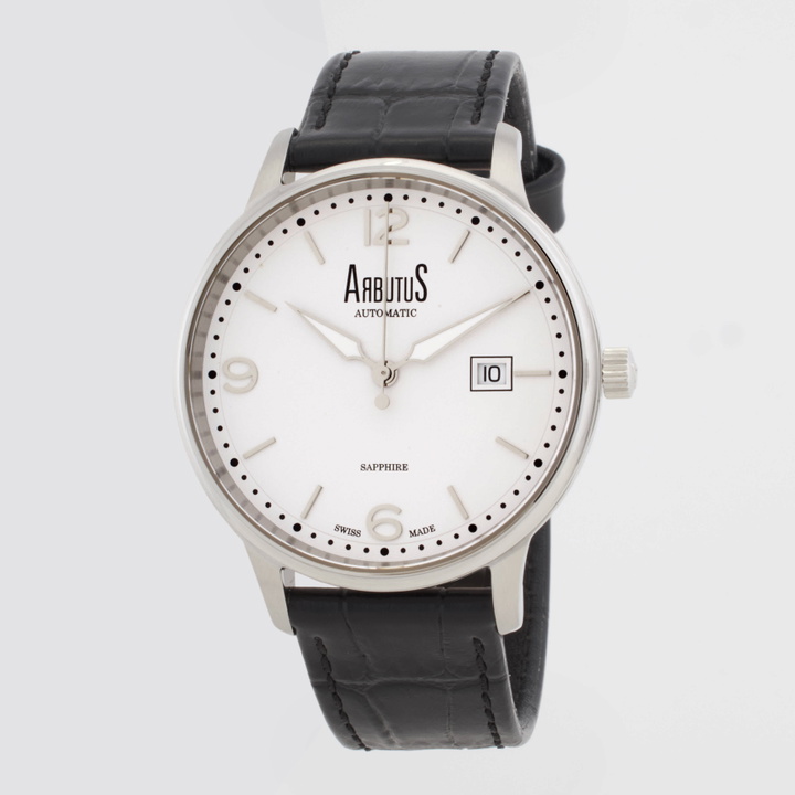 Photo: Arbutus Swiss-made Collection Automatic White Dial Mens Watch ARS1609SWB