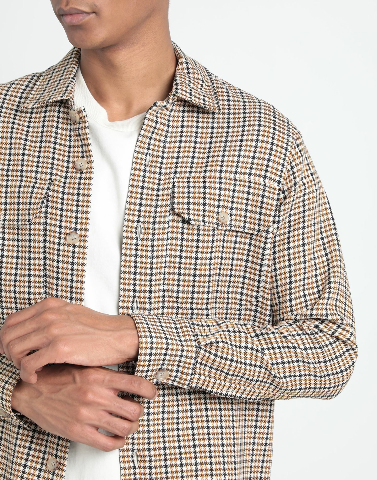 Eleventy Mens Shirt Mustard
