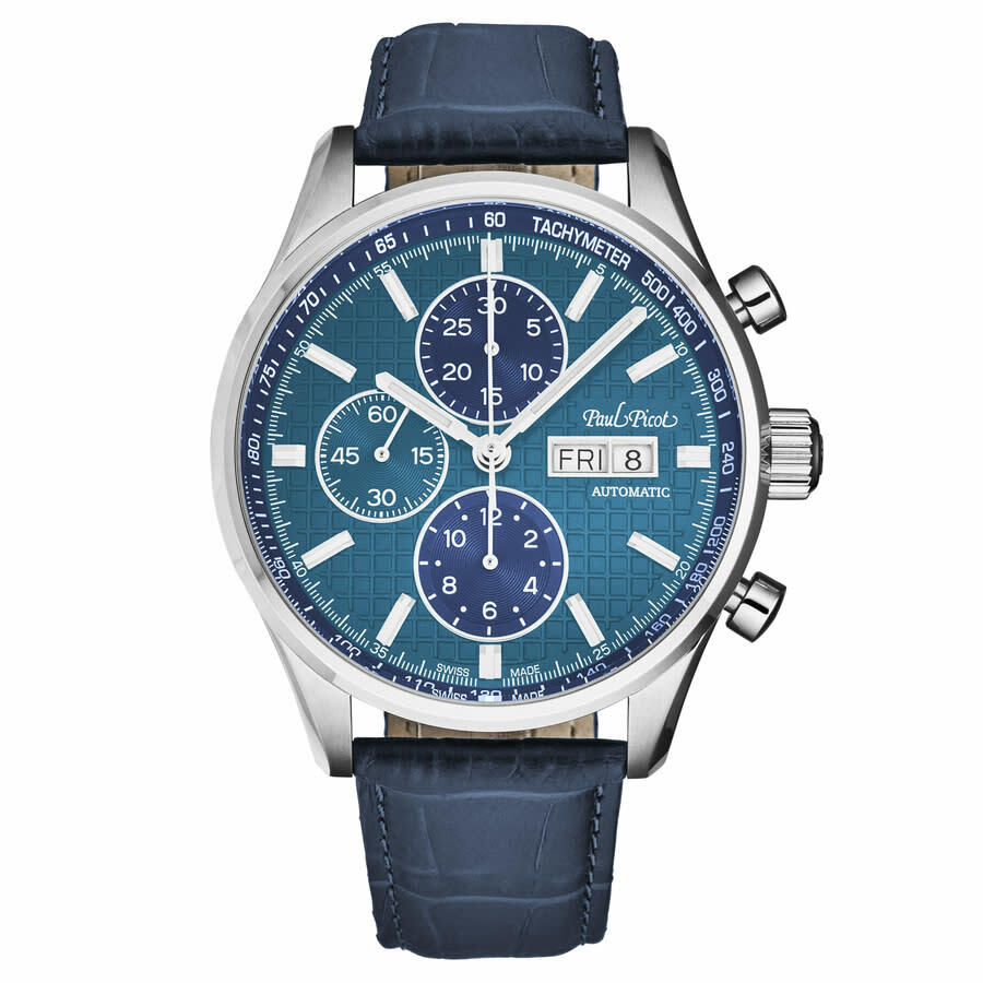 Paul Picot Gentleman Blazer Chronograph Automatic Blue Dial Mens Watch P4309.SG.1131.2614