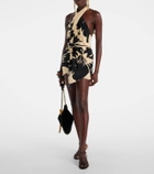 Johanna Ortiz Halterneck floral silk minidress